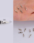 925 Sterling Silver 8 Pcs Spike Dangle Charm, Silver Faceted Spike Charm, Solid Silver Cone Shape Dangles, Jewelry Making Findings, M72