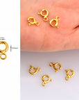 24K Gold Vermeil Round Clasps, 925 Solid Silver Round Trigger Clasp, Gold Plated Round Spring Clasp, Jewelry Supply, Jewelry Findings, VM56A