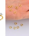 24K Gold Vermeil Dia 4.5mm & Ga.19 Open Jump Rings, High Quality Gold Vermeil, 925 Silver Open Jump Rings, Jewelry Supplies, Findings, M68A