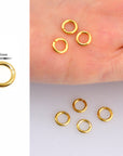24K Gold Vermeil Dia 6.5mm & Ga.18 Open Jump Rings, tough, High Quality, 925 Silver Open Jump Rings, Jewelry Supplies, Findings, VM68C