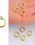 24K Gold Vermeil Dia 9.3 mm & Ga.14 Open Jump Rings, tough, High Quality, 925 Silver Open Jump Rings, Jewelry Supplies, Findings, VM68D