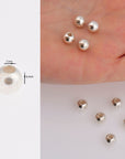 925 Sterling Silver 2 to 9mm Smooth Seamless Round Beads, Solid Ag 925 Round Separator Beads, Jewelry Supplies, M3A-M3J