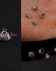 925 Sterling Silver & 24K Gold Vermeil 6mm to 8.5mm Bead Caps, Silver Bead Caps in Gold, Gold Plated Bead Caps, Spacer Bead Caps, V/M8A-B-C