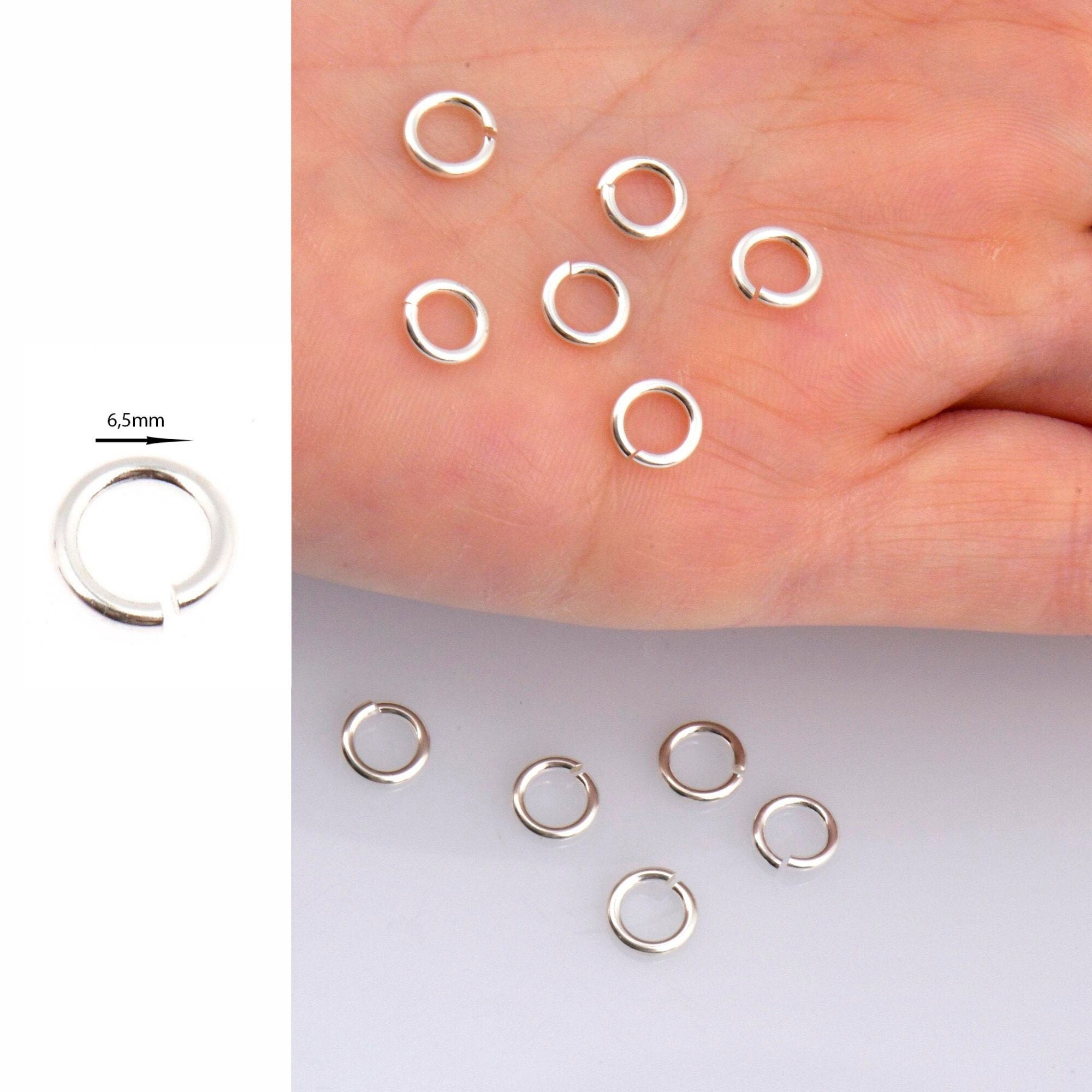 925 Sterling Silver High Quality Open Jump Rings, Solid Sterling Silver thick Open Rings, Jewelry Supplies, Findings, M68A-E