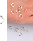 925 Sterling Silver High Quality Open Jump Rings, Solid Sterling Silver thick Open Rings, Jewelry Supplies, Findings, M68A-E