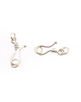 925 Sterling Silver S Hook Clasps with Ring, Silver Hook Clasps, Solid Silver S Connectors, Jewelry Making Supplies, Jewelry Findings, M67A