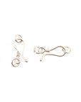 925 Sterling Silver S Hook Clasps with Ring, Silver Hook Clasps, Solid Silver S Connectors, Jewelry Making Supplies, Jewelry Findings, M67B