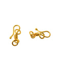 24K Gold Vermeil S Hook Clasps with Ring, 925 Silver Hook Clasps, 24K Gold Plated S Connectors, Jewelry Supplies, Jewelry Findings, VM67A