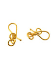 24K Gold Vermeil S Hook Clasps with Ring, 925 Silver Hook Clasps, 24K Gold Plated S Connectors, Jewelry Supplies, Jewelry Findings, VM67B