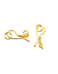 24K Gold Vermeil S Hook Clasps with Ring, 925 Silver Hook Clasps, 24K Gold Plated S Connectors, Jewelry Supplies, Jewelry Findings, VM67E