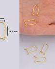 24K Gold Vermeil and 925 Silver Kidney Ear Wires, Kidney Earring Hooks, Earring Making Supply, Jewelry Making Findings, M47/VM47