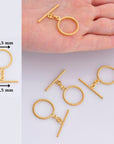 24K Gold Vermeil Twisted Toggle Clasps, 925 Silver Twisted Rope Design Toggle Clasp Set, Toggle Clasps, Jewelry Supplies, Findings, VM62C