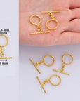 24K Gold Vermeil Twisted Toggle Clasps, 925 Silver Twisted Rope Design Toggle Clasp Set, Toggle Clasps, Jewelry Supplies, Findings, VM62A-C