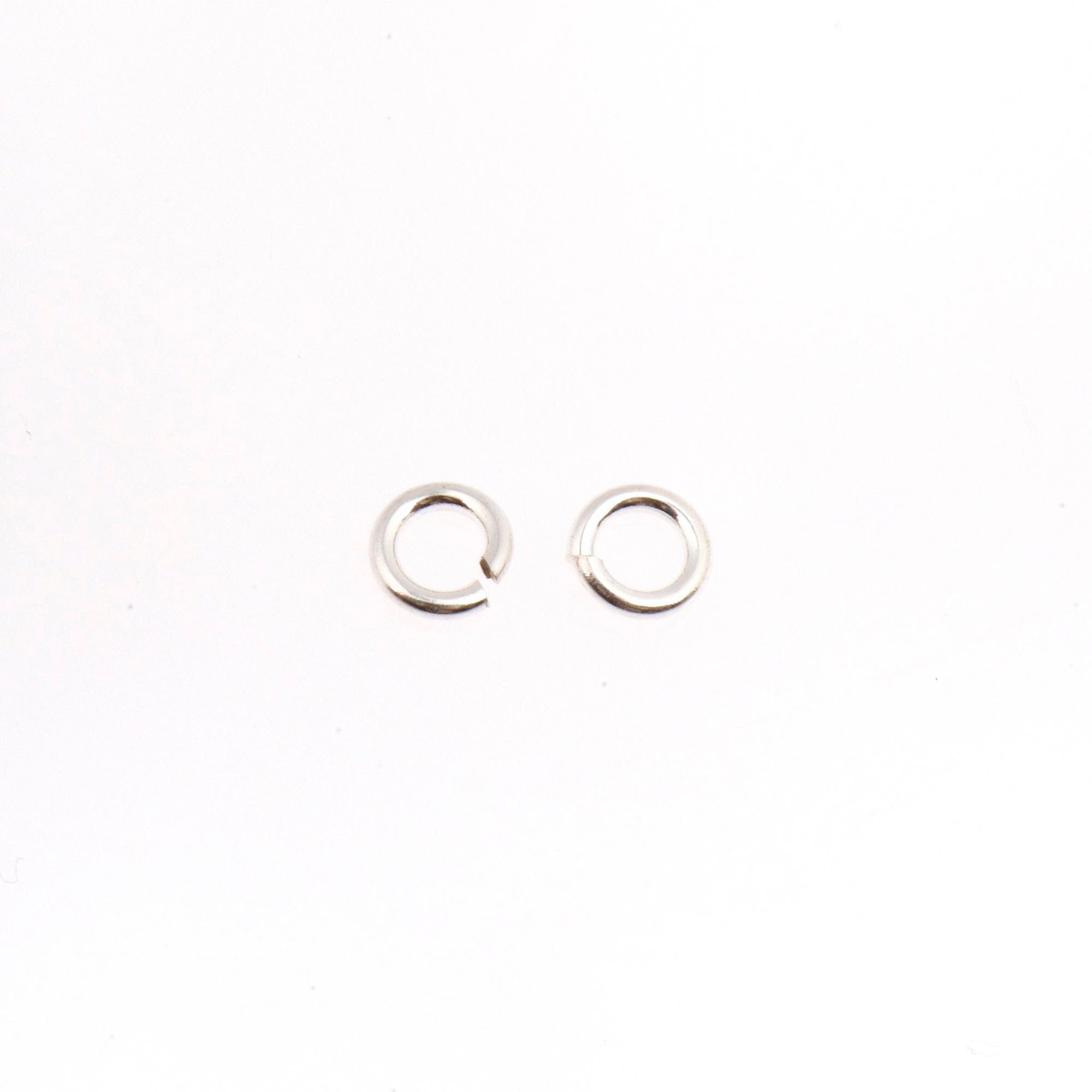 925 Sterling Silver Dia 5mm & Ga.18 Open Jump Rings, tough, High Quality in 925 Sterling Silver, Jewelry Supplies, 10 Pces, Findings, M68 B