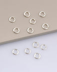 925 Sterling Silver Dia 6.5mm & Ga.18 Open Jump Rings, tough, High Quality in 925 Sterling Silver, 8 pces, Jewelry Supplies, Findings M68 C