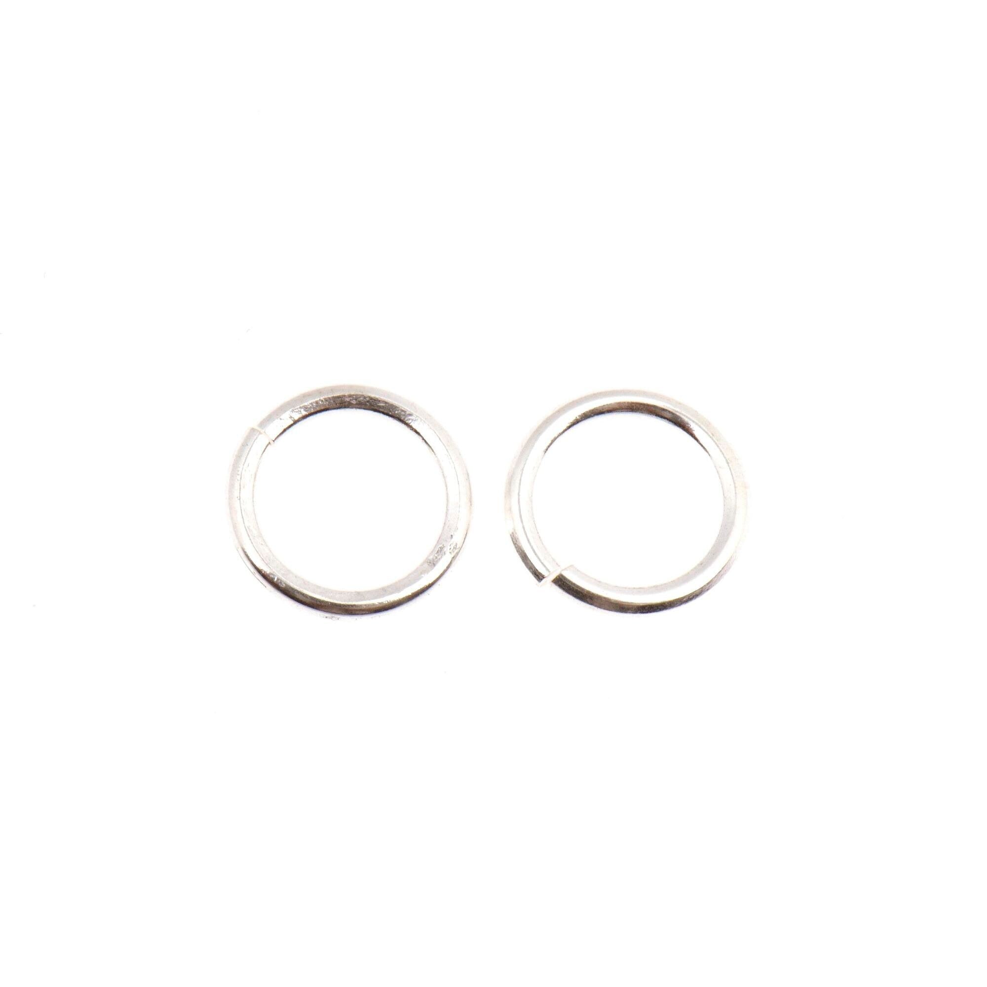 925 Sterling Silver Open Jump Rings, tough, High Quality Dia 11.5mm & Ga.14 in Silver, 3 Pces, Jewelry Supplies, Findings M68 E