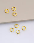 24K Gold Vermeil High Quality Open Jump Rings, 24K Gold Plated 925 Silver Thick Open Rings, Jewelry Supplies, Jewelry Findings, VM68A-E