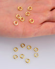 925 Silver and 24K Gold Plated Open Rings, Gold Vermeil & Sterling Open High quality Tough Jump Rings, Jewelry Supplies, M/VM68 A-E
