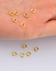 24K Gold Vermeil High Quality Open Jump Rings, 24K Gold Plated 925 Silver Thick Open Rings, Jewelry Supplies, Jewelry Findings, VM68A-E