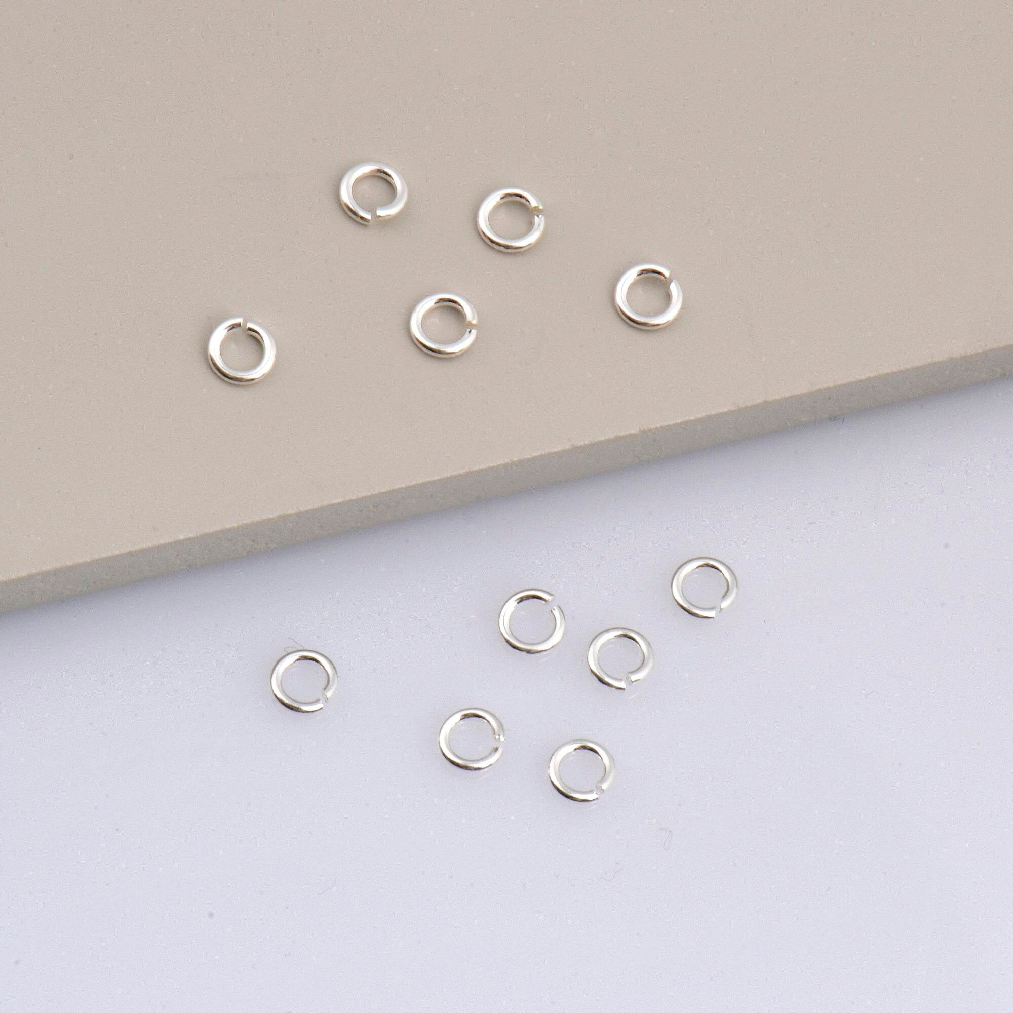 925 Silver and 24K Gold Plated Open Rings, Gold Vermeil & Sterling Open High quality Tough Jump Rings, Jewelry Supplies, M/VM68 A-E