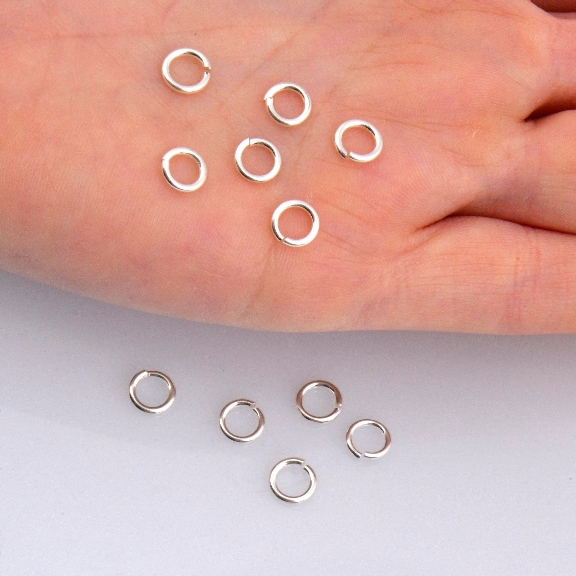 925 Silver and 24K Gold Plated Open Rings, Gold Vermeil & Sterling Open High quality Tough Jump Rings, Jewelry Supplies, M/VM68 A-E