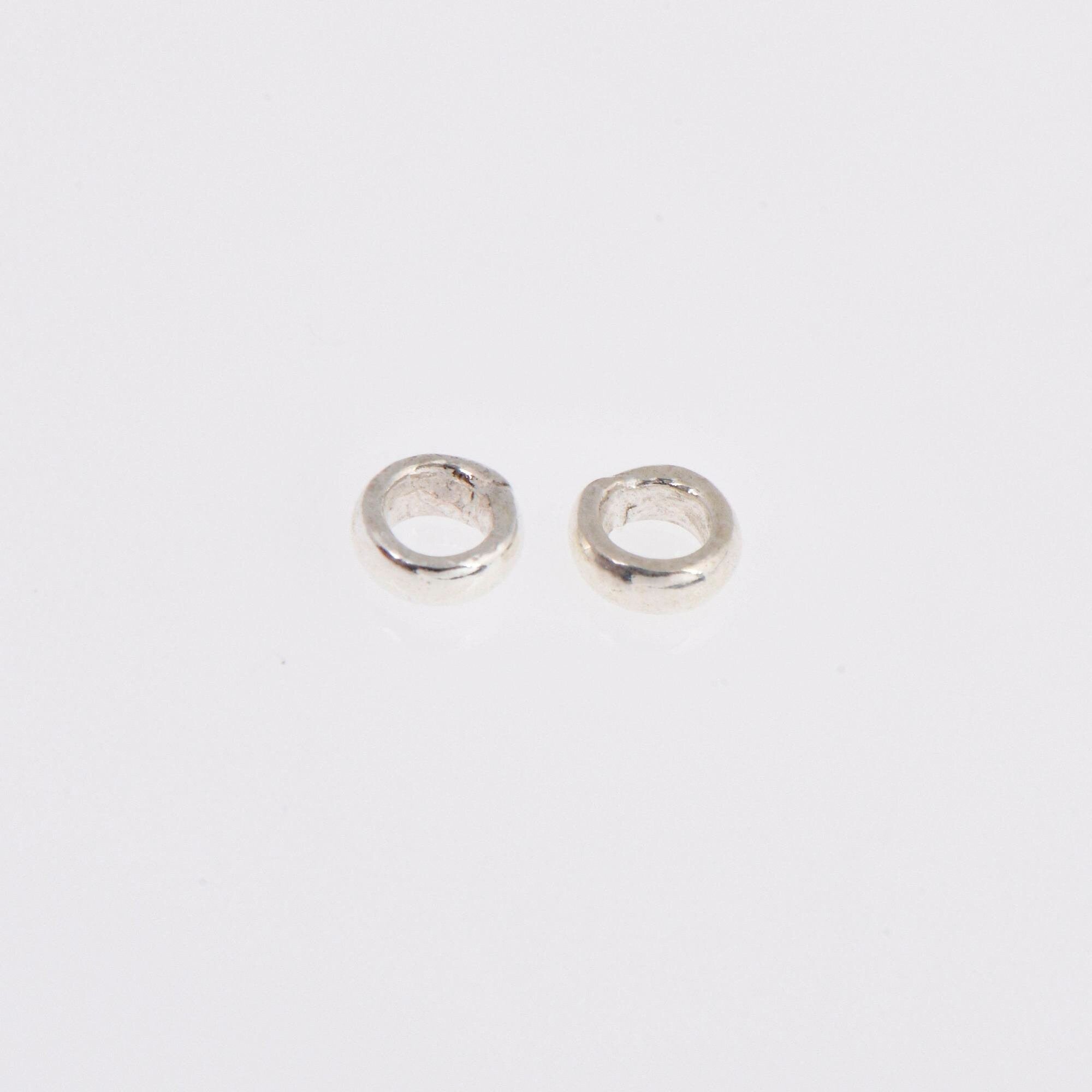 4 x 1.6 mm 925 Sterling Silver Closed Ring Separators 12 Pcs, Jewelry Supplies, Findings, M69B