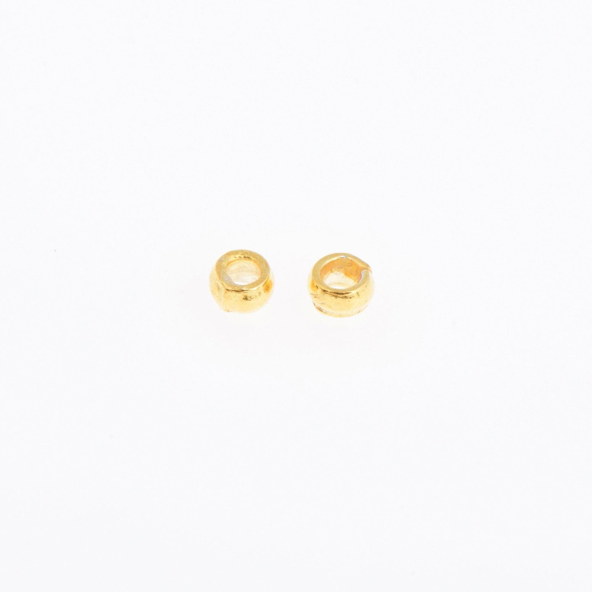 24K Gold Vermeil and 925 Silver Closed Separator Jump Rings, Closed hollow rings, Ring Jewelry Findings, M/VM69 A&B