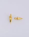 24K Gold Vermeil 8 Pcs Spike Dangle Charm, 925 Solid Silver Faceted Spike Charm, 24K Gold Plated Cone Dangles, Jewelry Making Findings, VM72