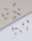 925 Sterling Silver 8 Pcs Spike Dangle Charm, Silver Faceted Spike Charm, Solid Silver Cone Shape Dangles, Jewelry Making Findings, M72