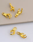 24K Gold Vermeil Eagle Claws, 925 Solid Silver Dragons Claw Charms, 24K Gold Plated Eagle Claw Pendant, Jewelry Making Findings, VM73