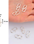 925 Sterling Silver S Clasps, Silver Hook Clasps, Antique Solid Silver Connectors, Jewelry Making Supplies, Silver Jewelry Findings, M65B