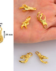24K Gold Vermeil Eagle Claws, 925 Solid Silver Dragons Claw Charms, 24K Gold Plated Eagle Claw Pendant, Jewelry Making Findings, VM73