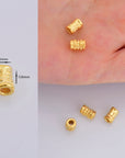 24K Gold Vermeil Tube Beads, Antique Silver Tube Beads in Gold, 925 Silver Spacer Tube Beads, Silver Tube Beads For Jewelry Making, VM24