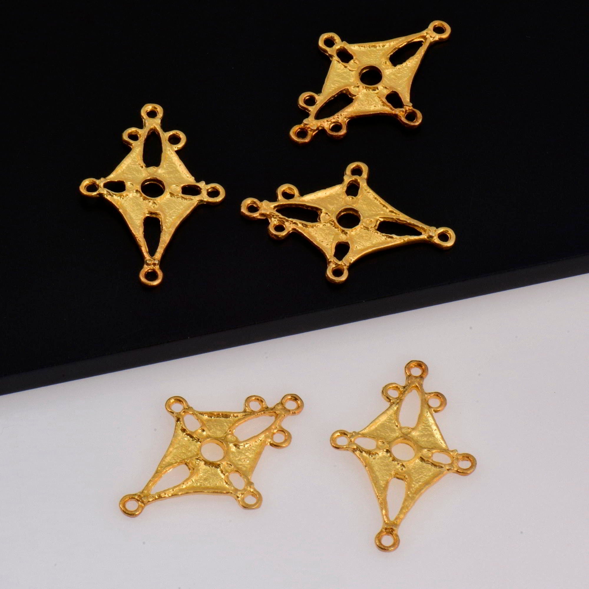 925 Sterling Silver & 24K Gold Vermeil Chandelier Component for Earring, Pendants, Chandelier Connector, Jewelry Findings, SV3/S3