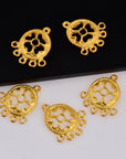 925 Sterling Silver & 24K Gold Vermeil Chandelier Component for Earring, Pendants, Chandelier Connector, Jewelry Findings, SV4/S4