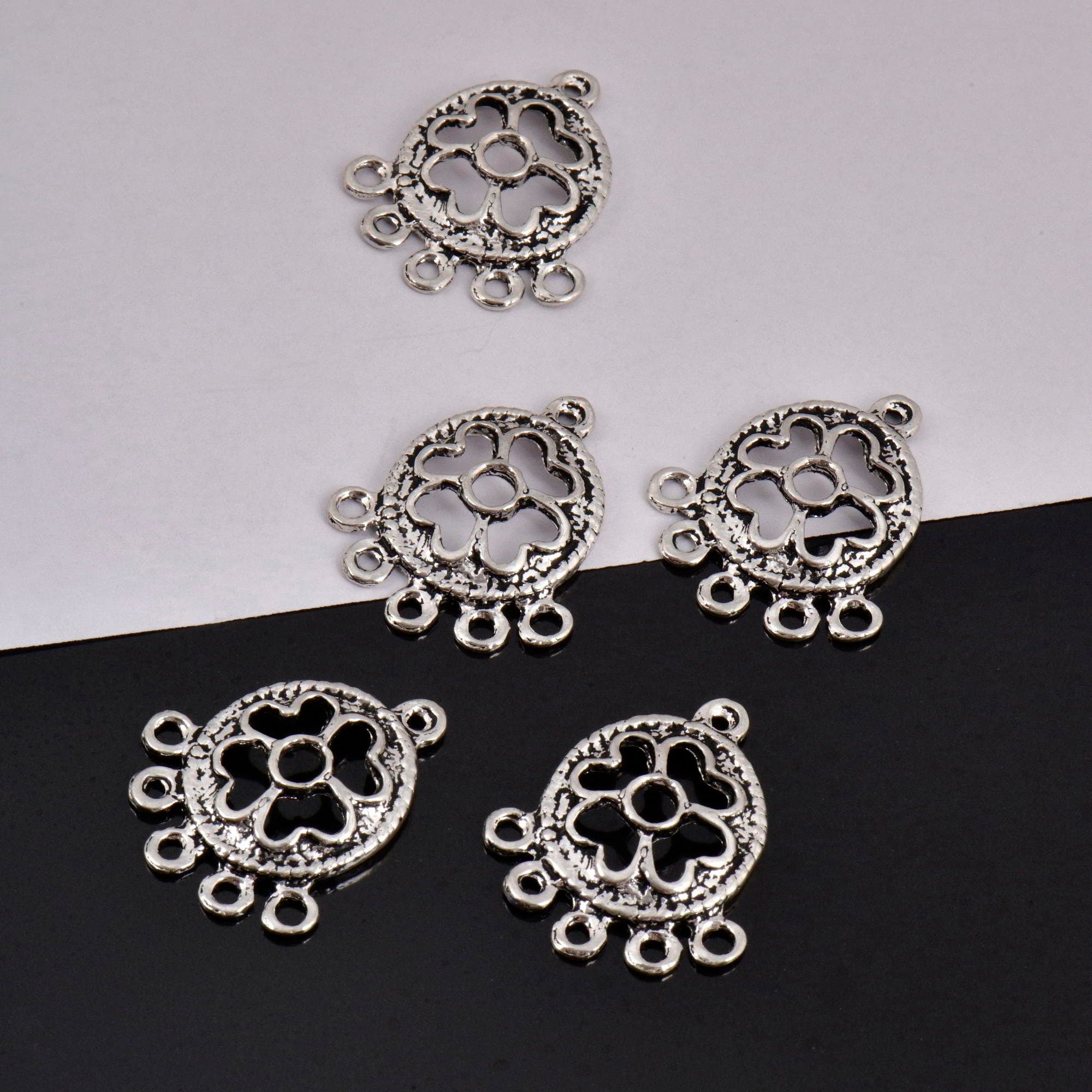 925 Sterling Silver & 24K Gold Vermeil Chandelier Component for Earring, Pendants, Chandelier Connector, Jewelry Findings, SV4/S4