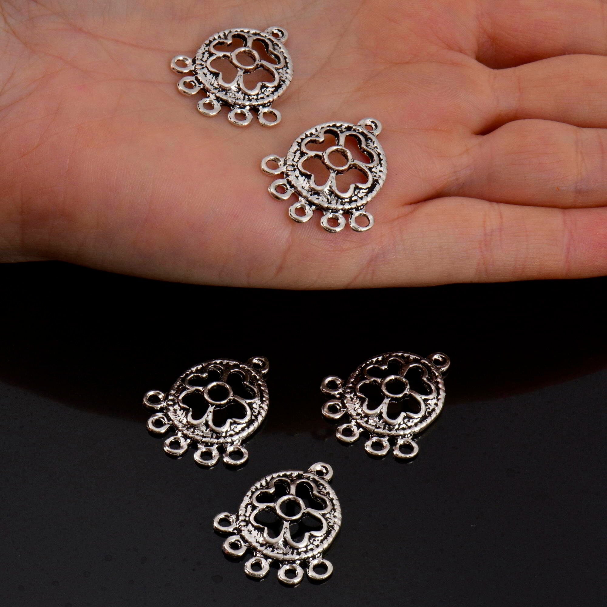 925 Sterling Silver & 24K Gold Vermeil Chandelier Component for Earring, Pendants, Chandelier Connector, Jewelry Findings, SV4/S4