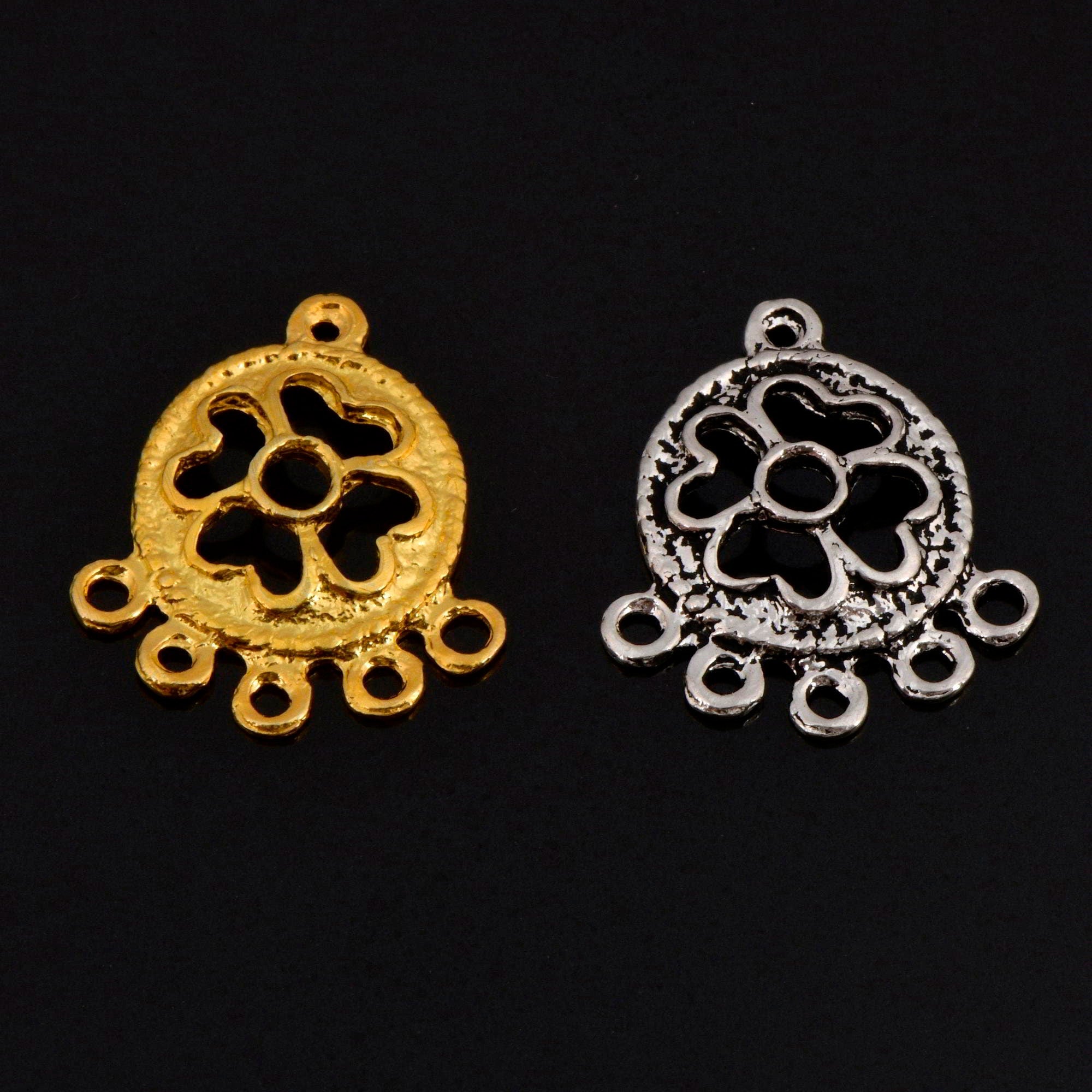 925 Sterling Silver & 24K Gold Vermeil Chandelier Component for Earring, Pendants, Chandelier Connector, Jewelry Findings, SV4/S4