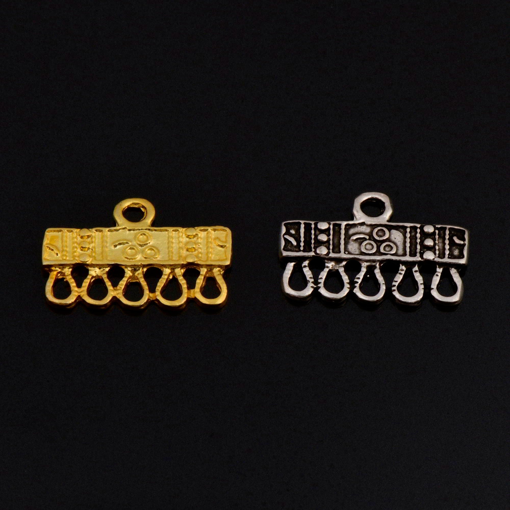 925 Sterling Silver & 24K Gold Vermeil Chandelier Component for Earring, Pendants, Chandelier Connector, Jewelry Findings, SV5/S5