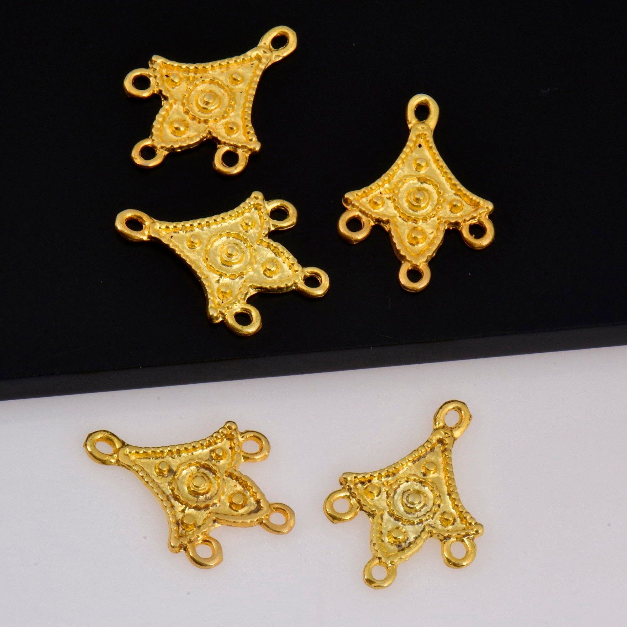 24K Gold Vermeil Chandelier Component for Earring, Pendants, 925 Sterling Silver Chandelier Connectors, Jewelry Findings, S7V