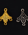 925 Sterling Silver & 24K Gold Vermeil Chandelier Component for Earring, Pendants, Chandelier Connector, Jewelry Findings, SV7/S7