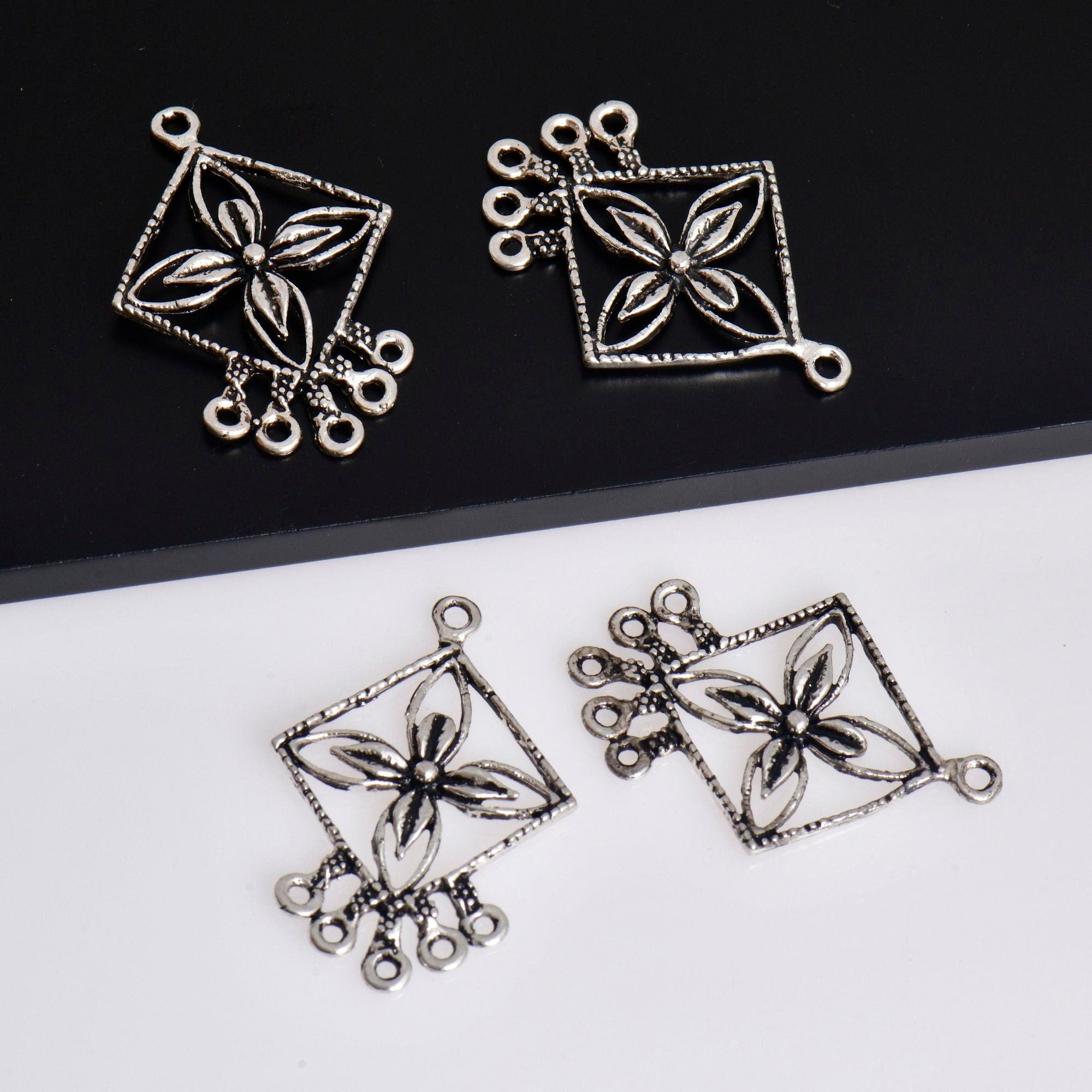 925 Sterling Silver & 24K Gold Vermeil Chandelier Component for Earring, Pendants, Chandelier Connector, Jewelry Findings, SV8/S8