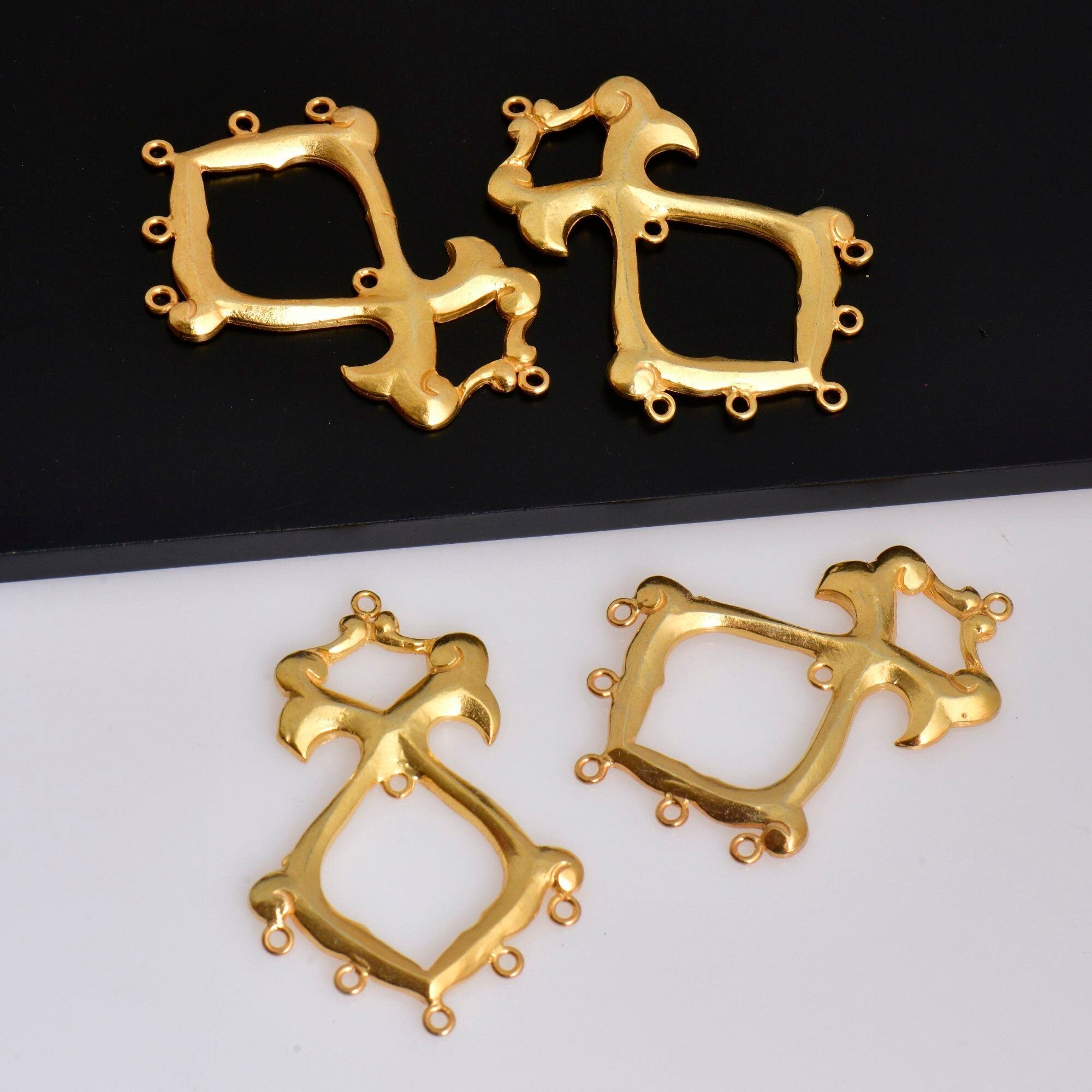 925 Sterling Silver & 24K Gold Vermeil Chandelier Component for Earring, Pendants, Chandelier Connector, Jewelry Findings, SV9/S9