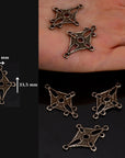 925 Sterling Silver & 24K Gold Vermeil Chandelier Component for Earring, Pendants, Chandelier Connector, Jewelry Findings, SV3/S3