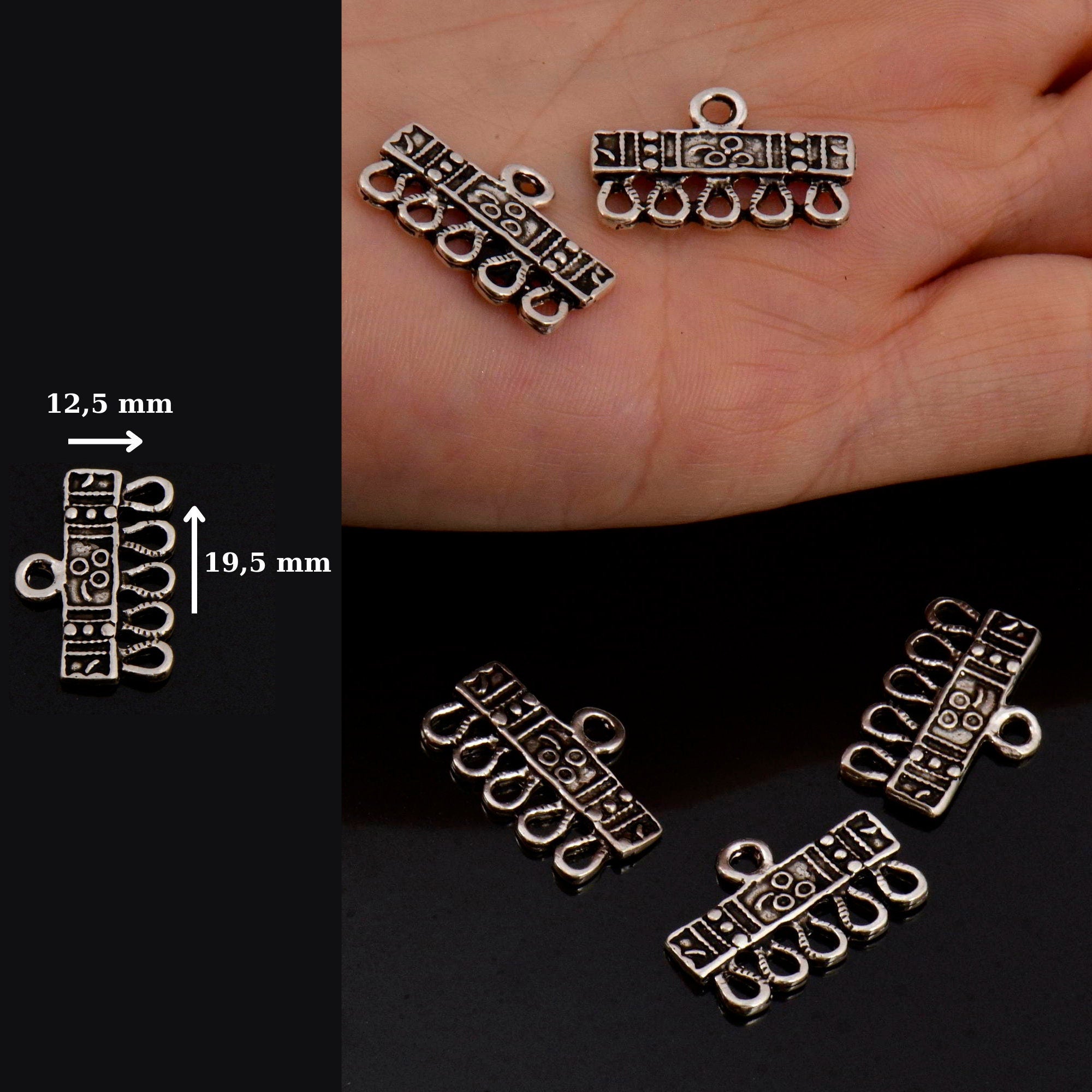 925 Sterling Silver & 24K Gold Vermeil Chandelier Component for Earring, Pendants, Chandelier Connector, Jewelry Findings, SV5/S5