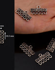 925 Sterling Silver & 24K Gold Vermeil Chandelier Component for Earring, Pendants, Chandelier Connector, Jewelry Findings, SV5/S5