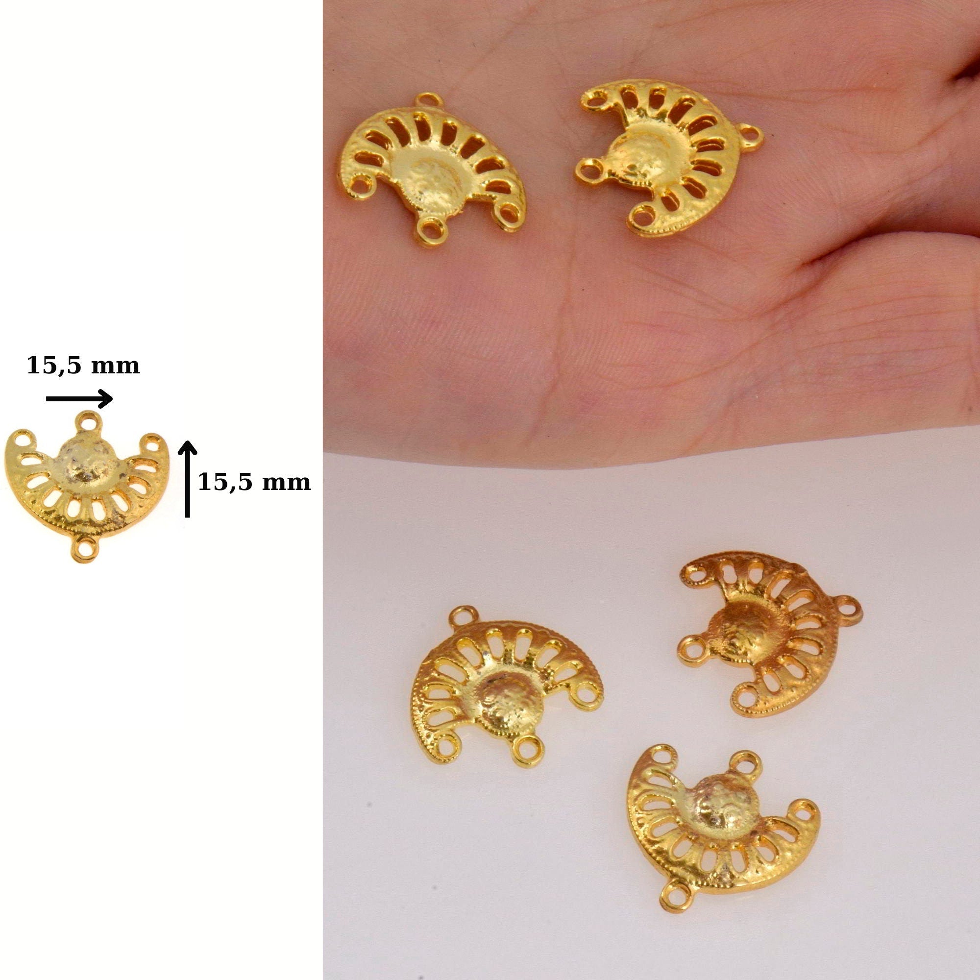 925 Sterling Silver & 24K Gold Vermeil Chandelier Component for Earring, Pendants, Chandelier Connector, Jewelry Findings, SV6/S6