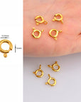 24K Gold Vermeil Round Clasps, 925 Solid Silver Round Trigger Clasp, Gold Plated Round Spring Clasp, Jewelry Supply, Jewelry Findings, VM56C