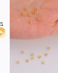 3 x 1.6 mm 925 Sterling Silver Closed Ring Separators İn 24K Gold Vermeil 20 Pcs, Jewelry Findings, VM69A