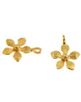 24K Gold Vermeil Flower Dangle Charm, 925 Sterling Silver Star Dangle Charm, Necklace Dangle Charm, Earrings, Jewelry Findings, S10V